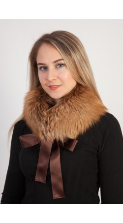 Golden fox fur collar - neck warmer